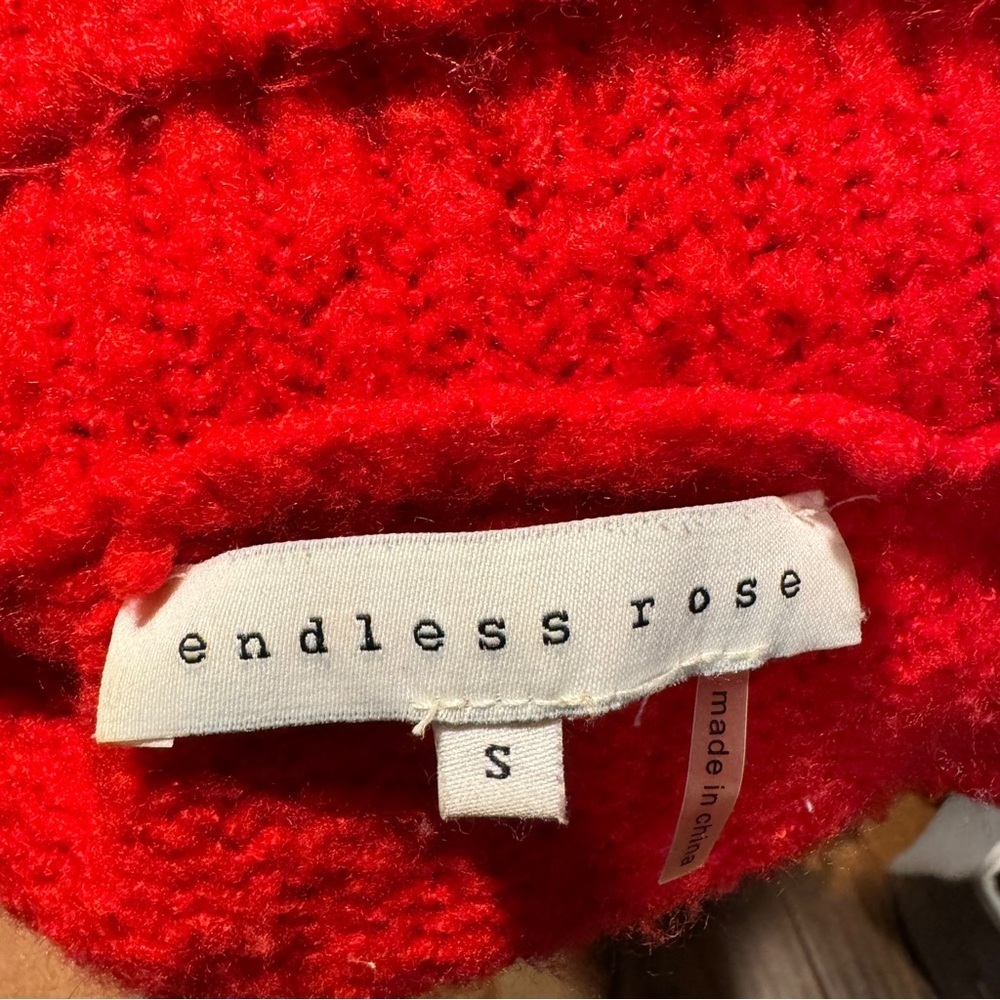Endless Rose Chunky Knit Red sweater | Small - Picture 7 of 7
